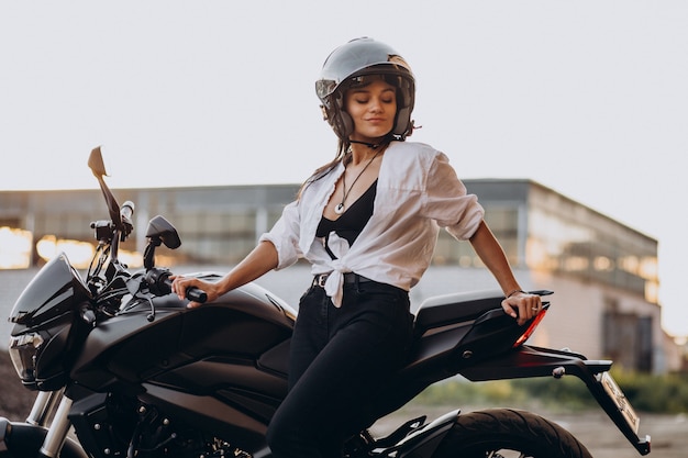 pictures of biker woman