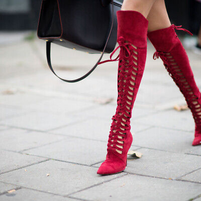 Best of Knee high cage boots