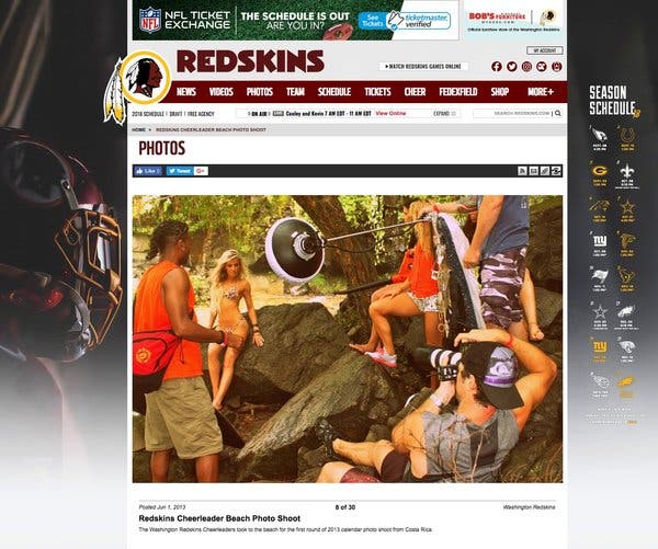 Redskins Cheerleaders Nude courtney loxx