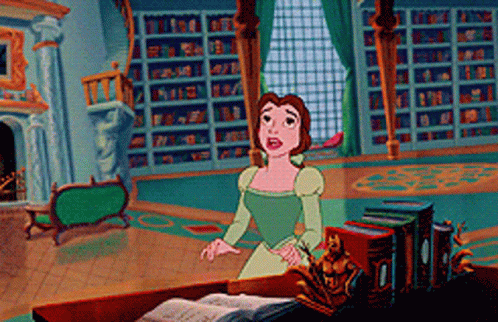 claire doak recommends Beauty And The Beast Library Gif