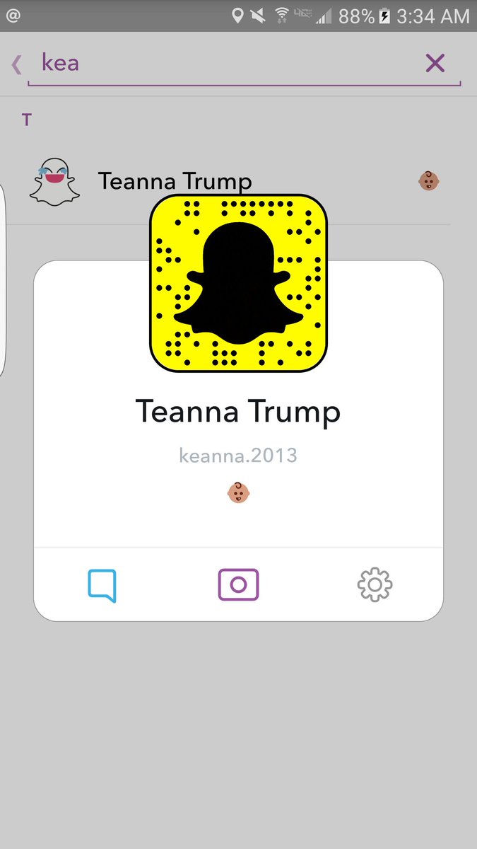 connie tasker recommends Teanna Trump Snapchat Code