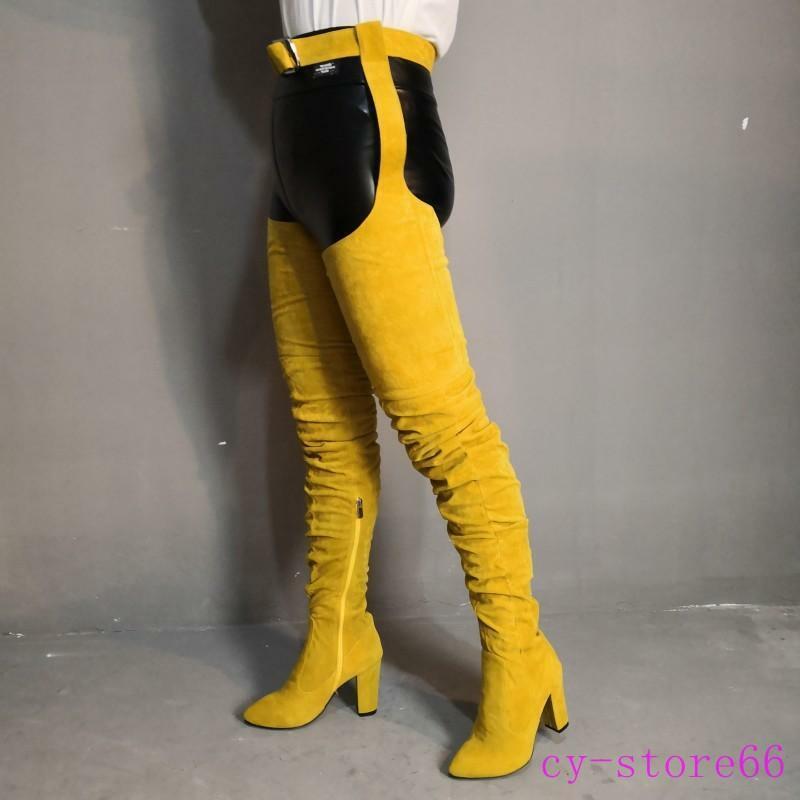 alex andreasen add thigh high boots with belt attached photo