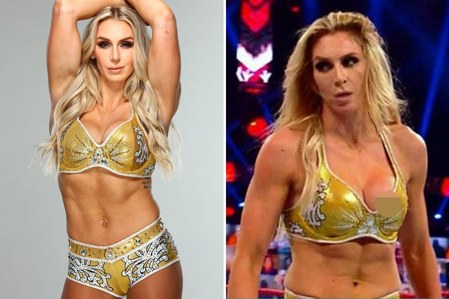 bill koshar add charlotte flair wardrobe malfunction photo