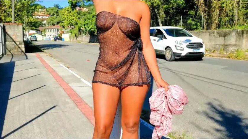 naked in public video