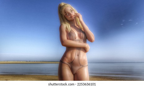 nude beach blonde