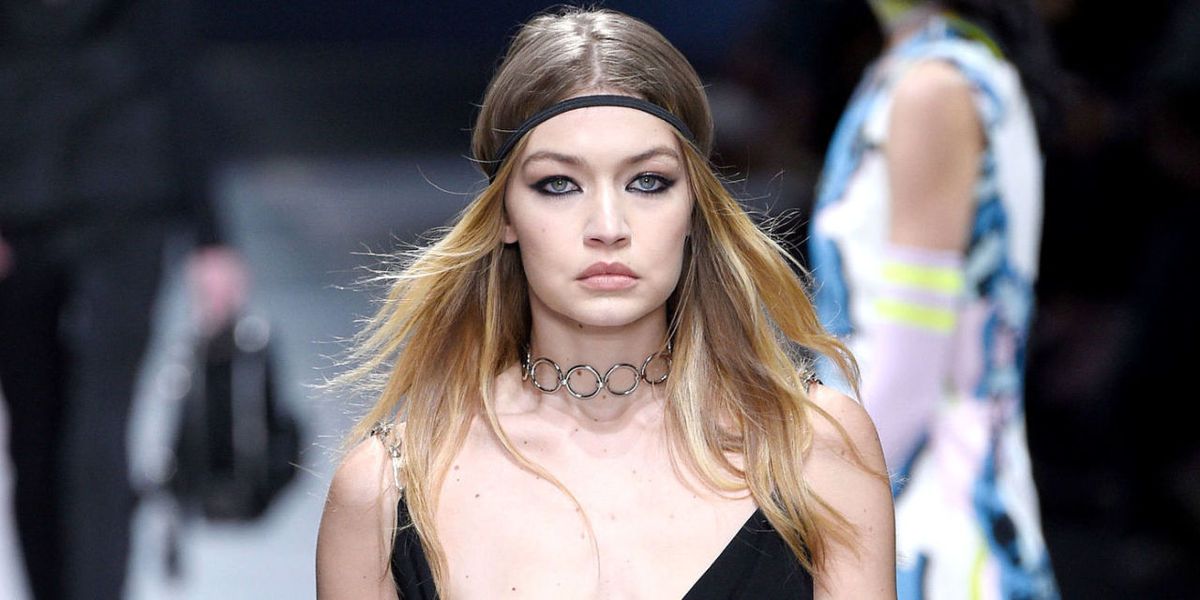 Best of Gigi hadid nip slip versace