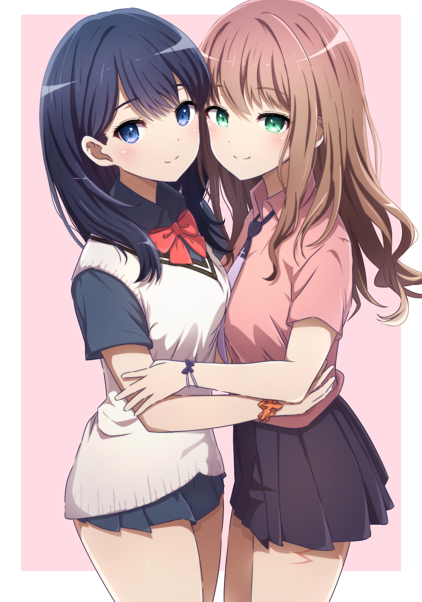 adreona allerheiligen recommends two anime girls hugging pic