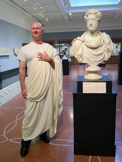 ashley mccorkell add how to make a male toga out of a sheet photo