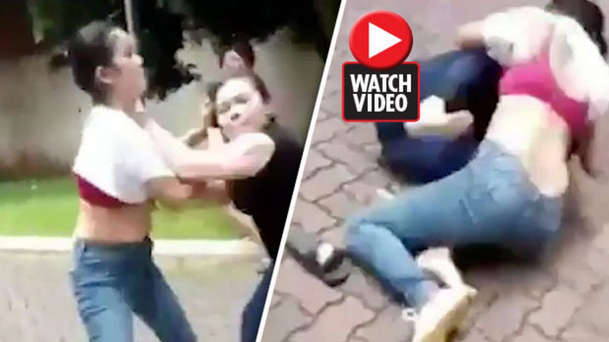 girls fighting and clothes come off