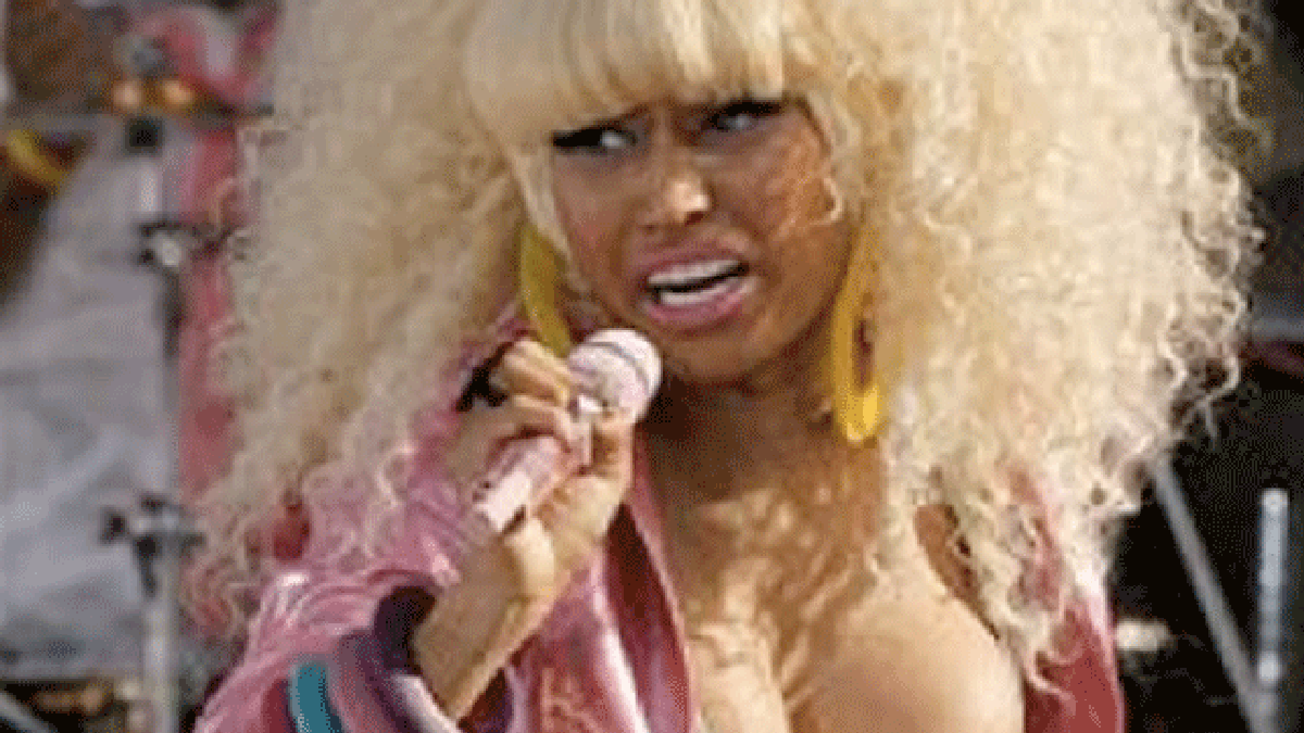 nicki minaj nip slip gif