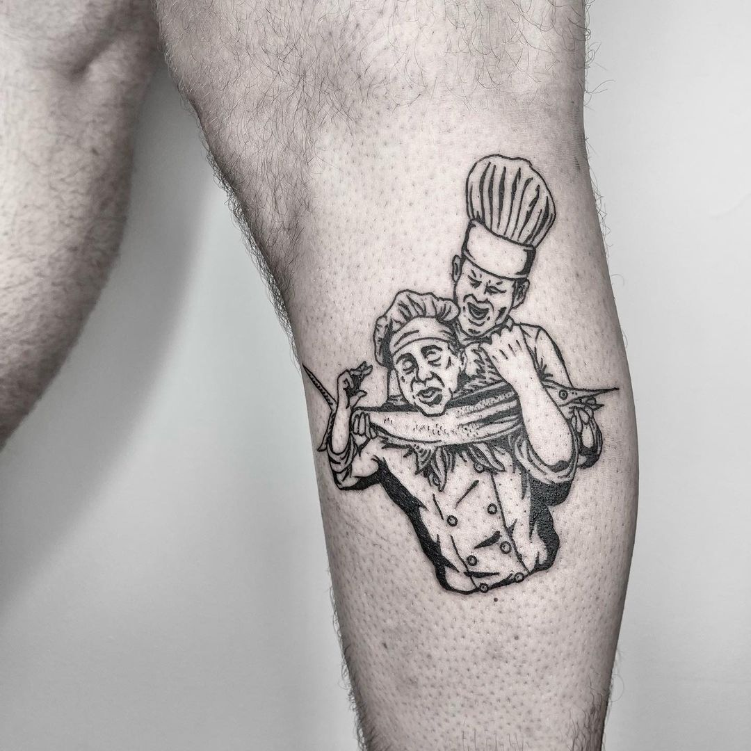 male chef tattoos
