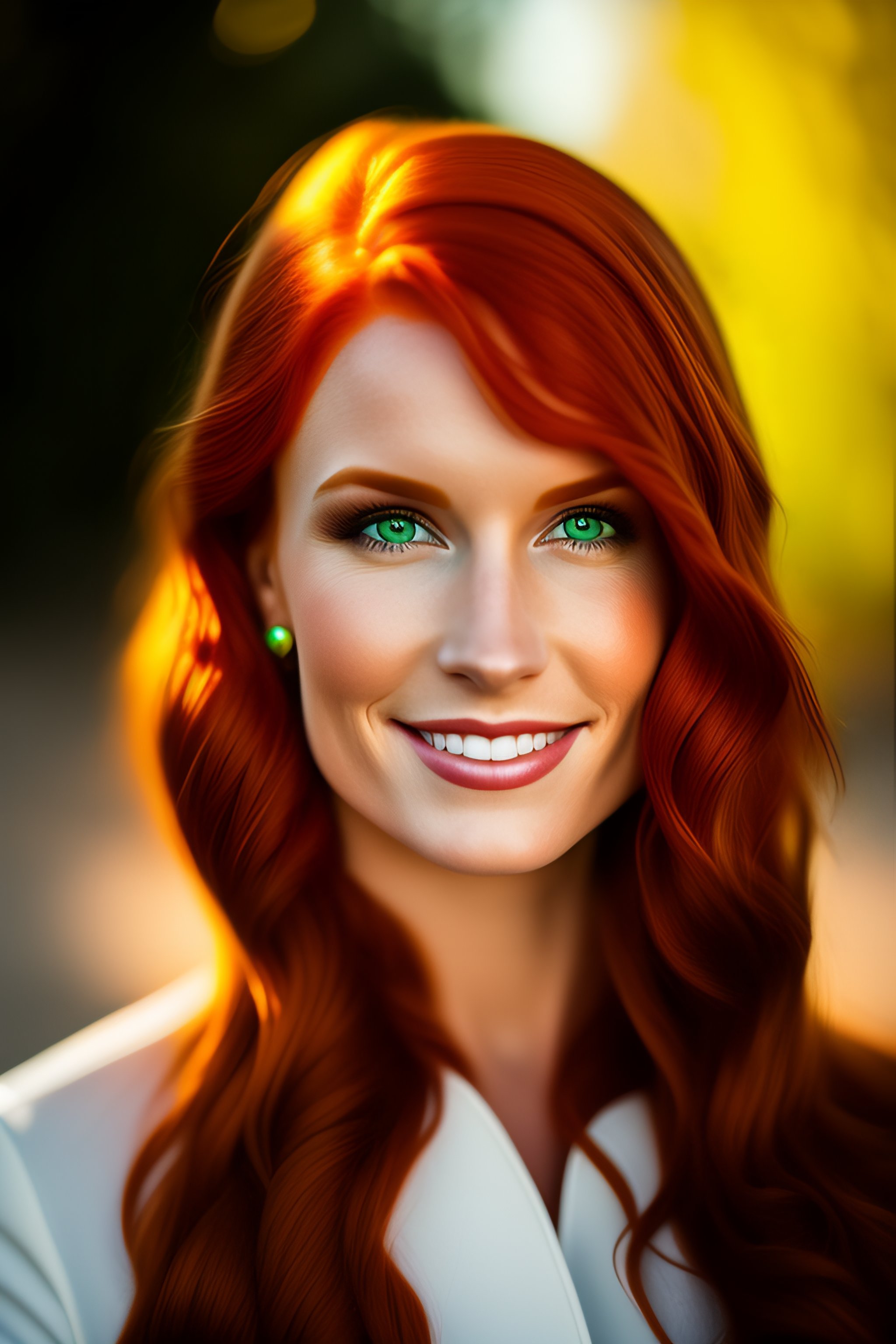 Best of Redhead woman with green eyes