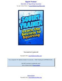 how to master squirting