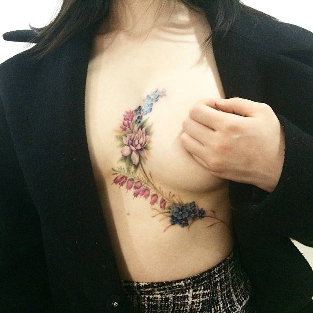 tattoos under breast tumblr