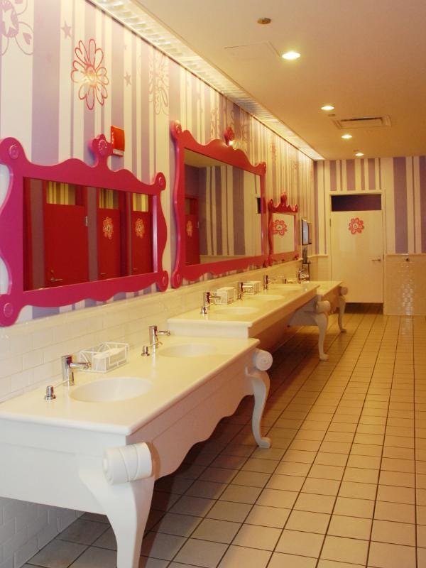 derrius ross recommends girls in public bathroom pic