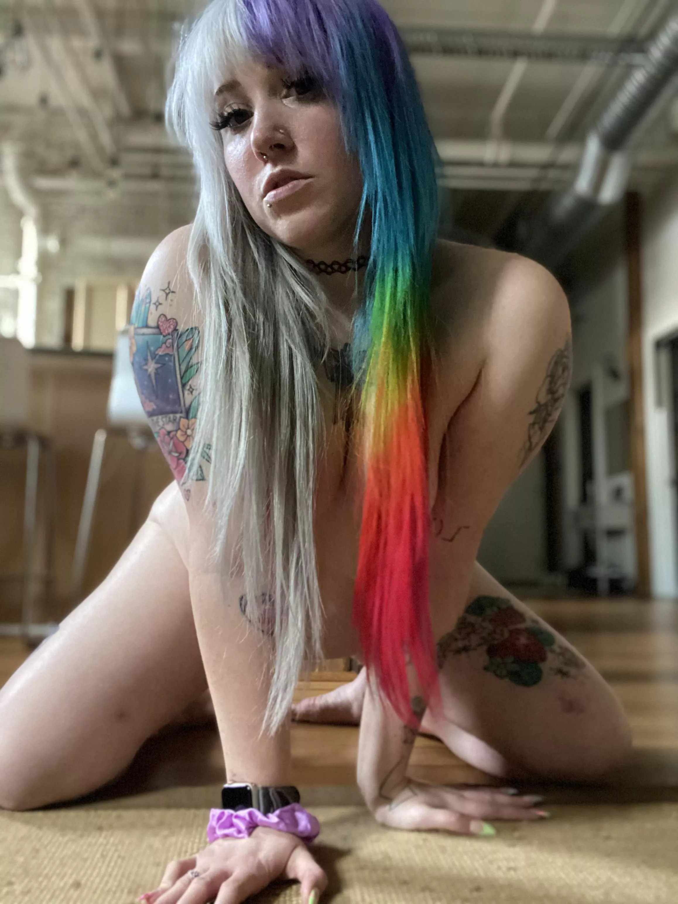 anindita dass recommends nude girl rainbow hair pic