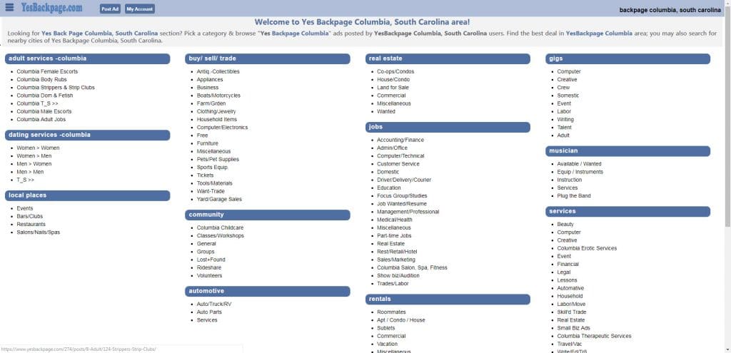 aaron well recommends Backpage In Columbia Sc