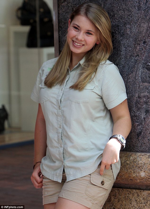 audrey poling recommends bindi irwin breast pic
