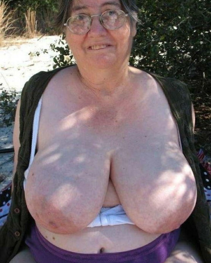 black granny big nipples
