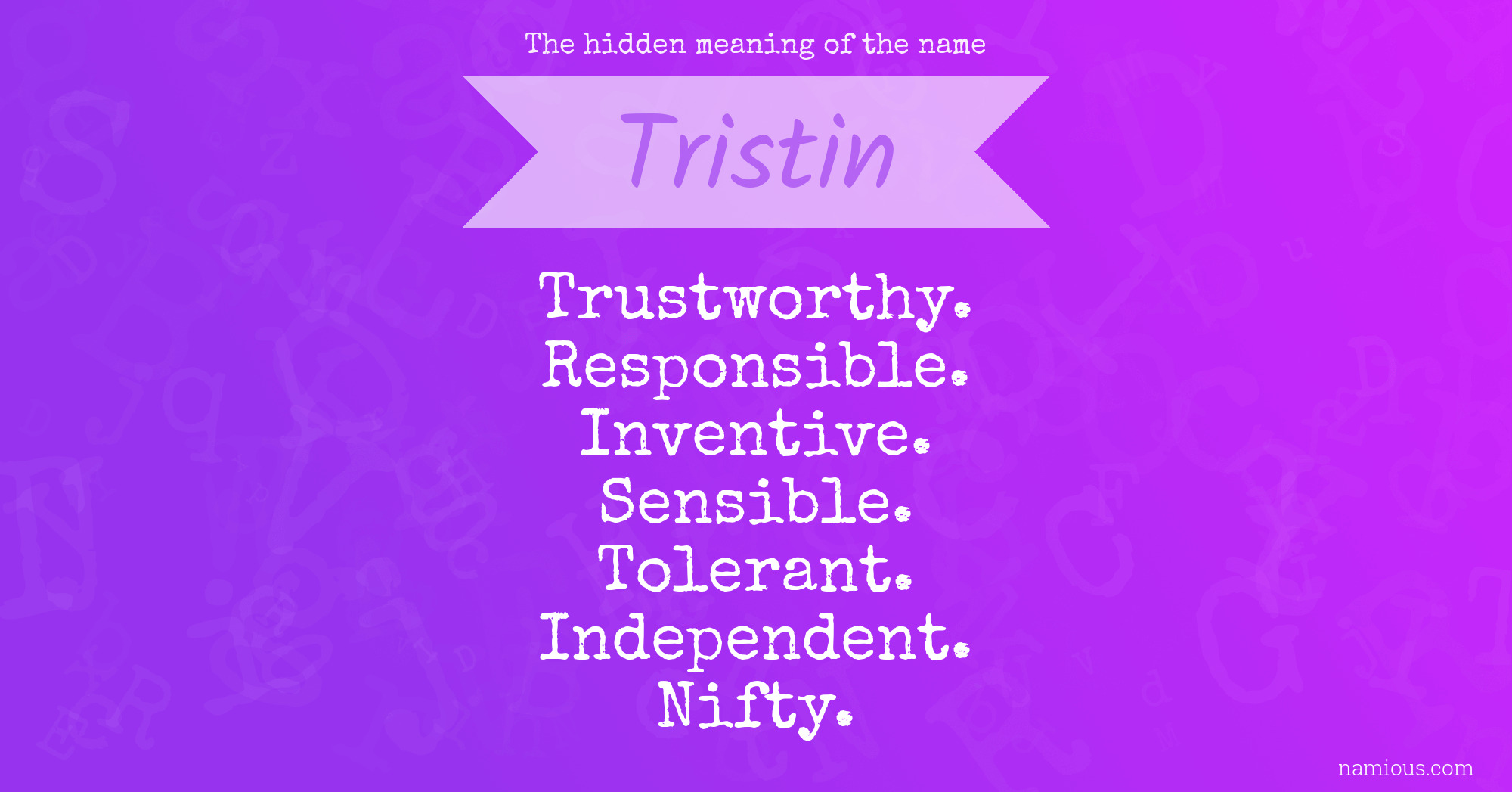 claudia dlt add photo what does tristin mean