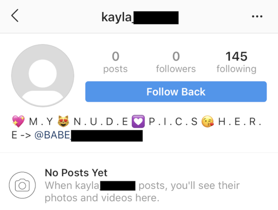 april turnbull add instagram accounts with porn photo