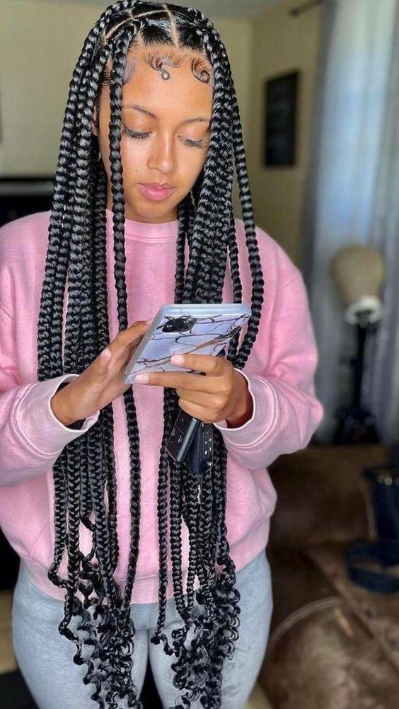 bobbie hayes share coi leray braids with curly ends photos