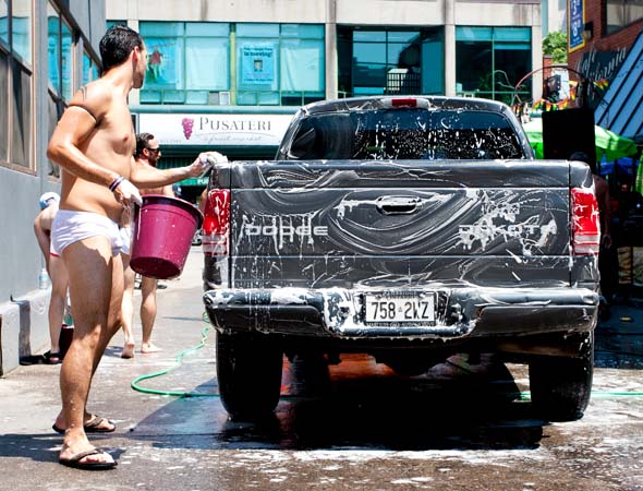 Best of Naked men car wash