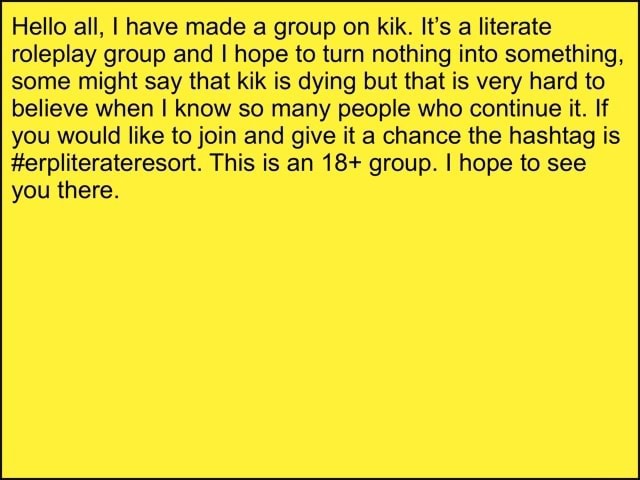 anand deoraj recommends How Do You Roleplay On Kik
