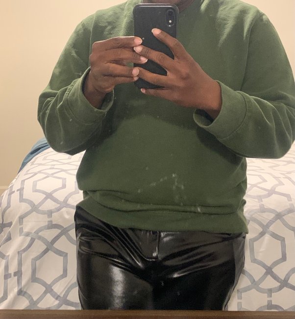 big ass in leather pants