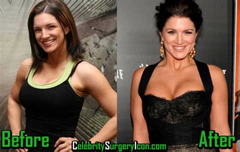 chelsea harrie recommends gina carano boob job pic