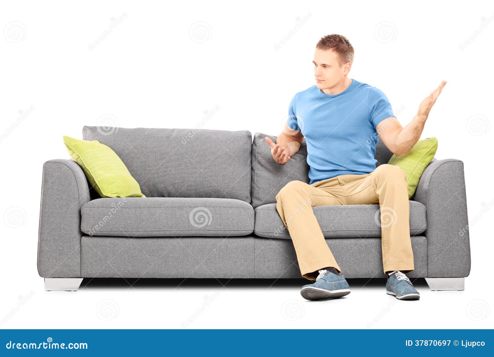 bernard lavilliers add guy sitting on couch photo
