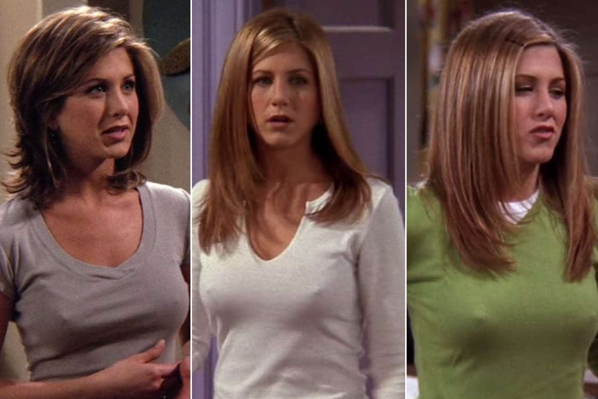 derek garret recommends jennifer aniston see through nipples pic