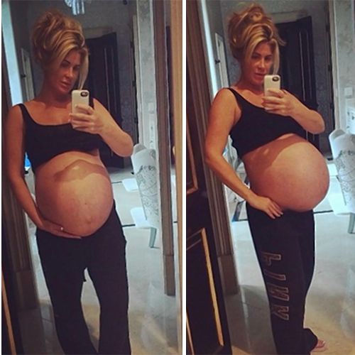 danielle saladino share largest pregnant belly pictures photos