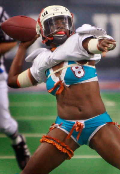 alanda fluker add lingerie football league slips photo