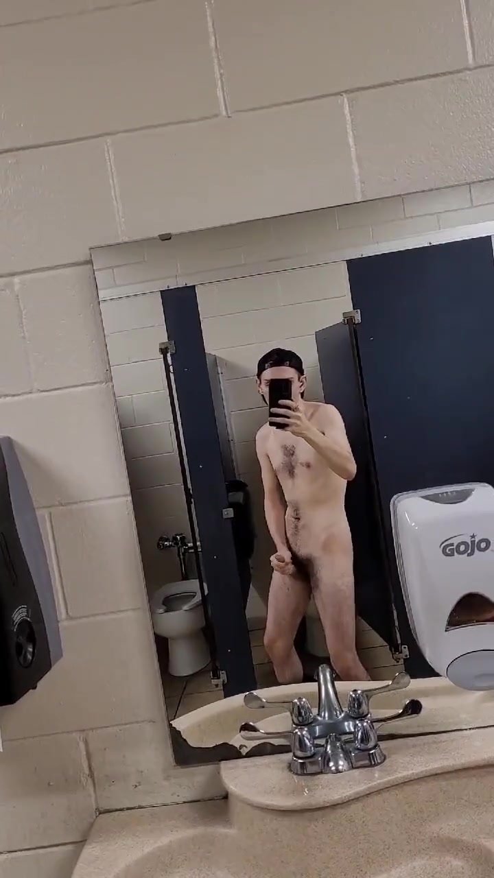 Best of Naked in public bathroom