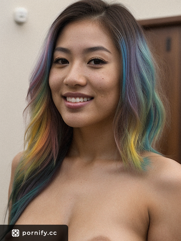 charity lynne recommends nude girl rainbow hair pic