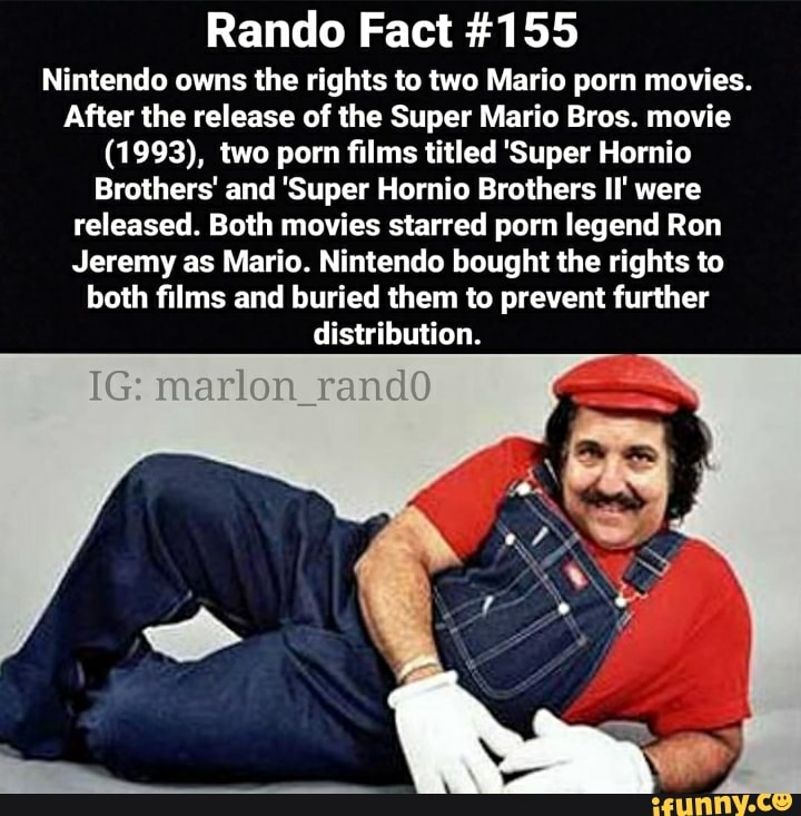 denzel jan espenilla recommends ron jeremy mario porn pic