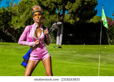 sexy women playing golf