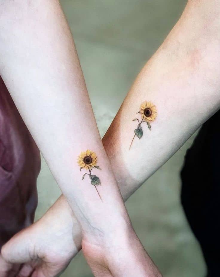 tiny black eyed susan tattoo