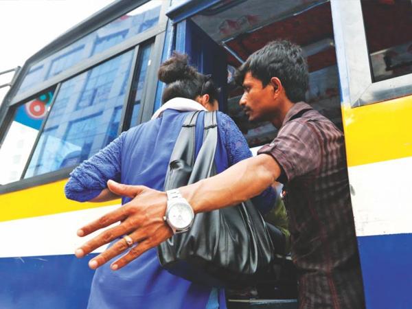 Best of Touch woman in bus