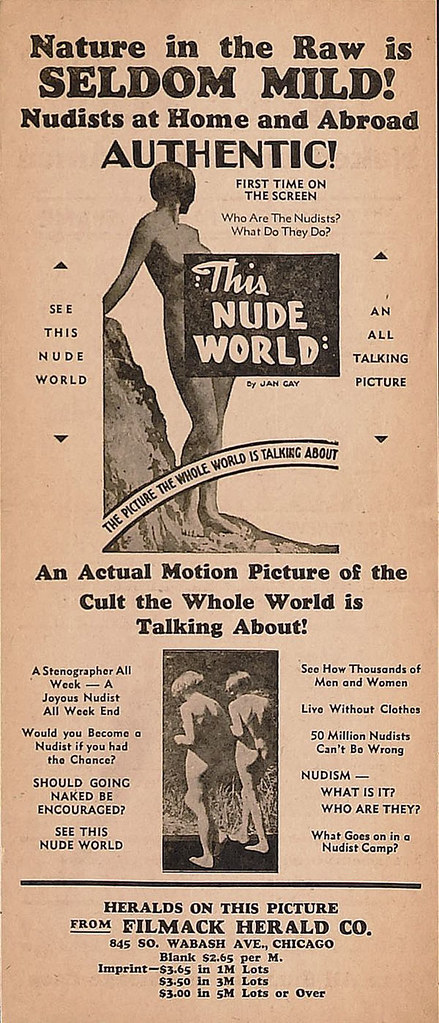 Vintage Nudist Movies a theater