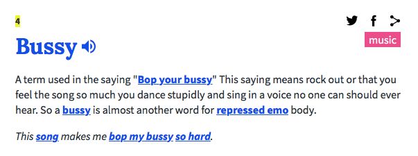 what does bussy mean
