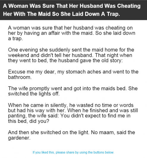 wife cheating with maid
